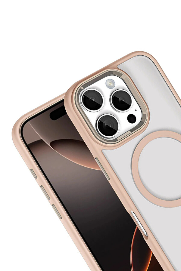 Buti̇k Harmonyaura Apple İphone 16 Pro Max Terea Magsafe Kapak - Gold