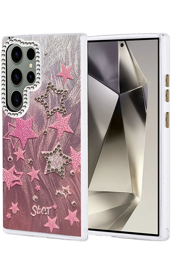 Buti̇k Harmonyaura Samsung Galaxy S24 Ultra Kılıf Blade Aynalı Desenli̇ Kapak - Desen 7