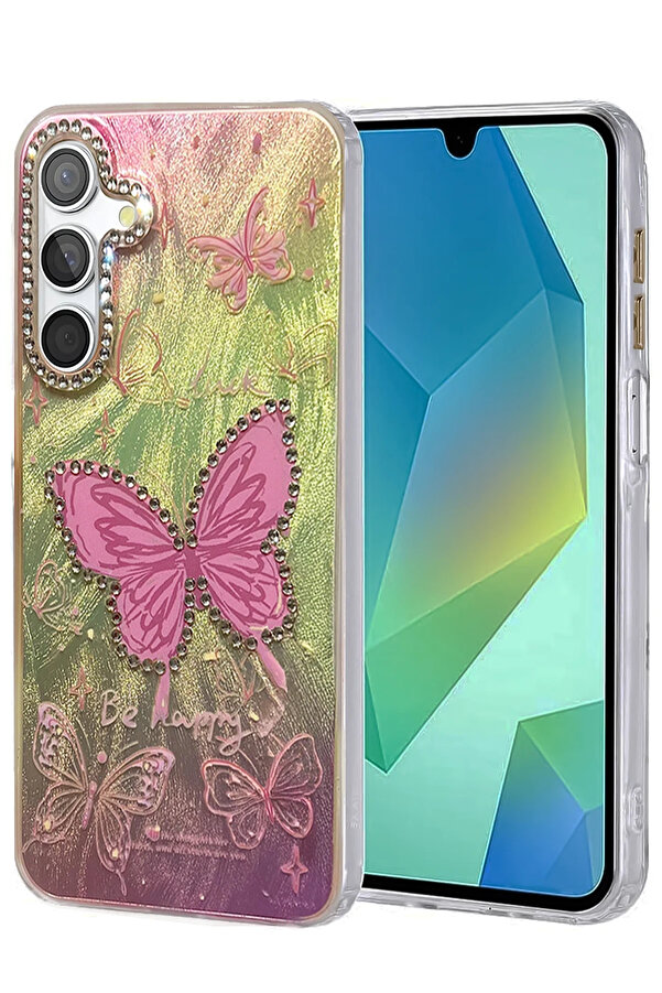 Buti̇k Harmonyaura Samsung Galaxy A25 5G Kılıf Blade Aynalı Desenli̇ Kapak - Desen 5