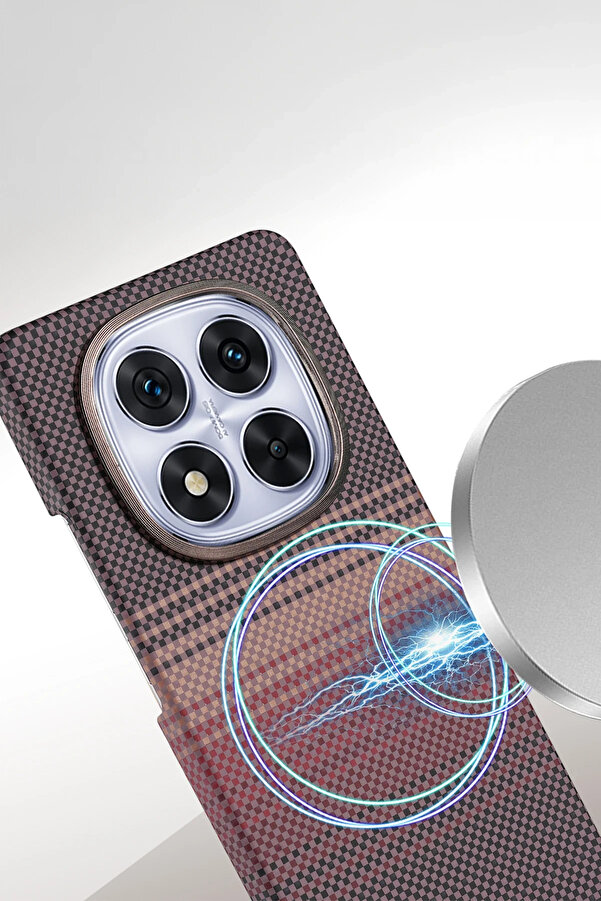 Buti̇k Harmonyaura Xi̇aomi̇ Redmi̇ Note 14 Pro Plus Vega Magsafe Kapak - Çöl Ti̇tanyum