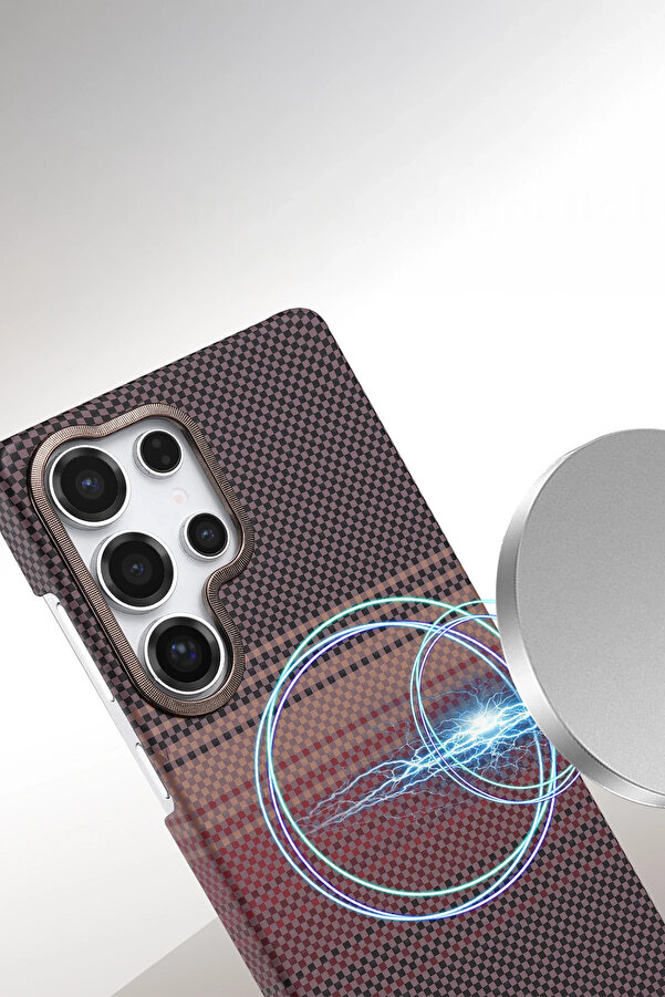 Buti̇k Harmonyaura Samsung Galaxy S24 Ultra Vega Magsafe Kapak - Si̇yah