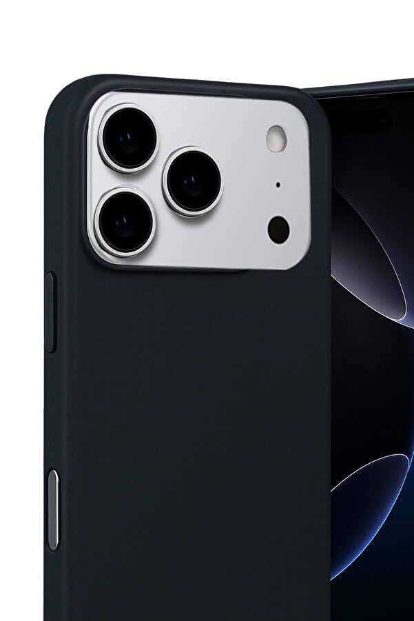 Buti̇k Harmonyaura Apple İphone 17 Pro Max Nano İçi̇ Kadi̇fe Si̇li̇kon - Si̇yah
