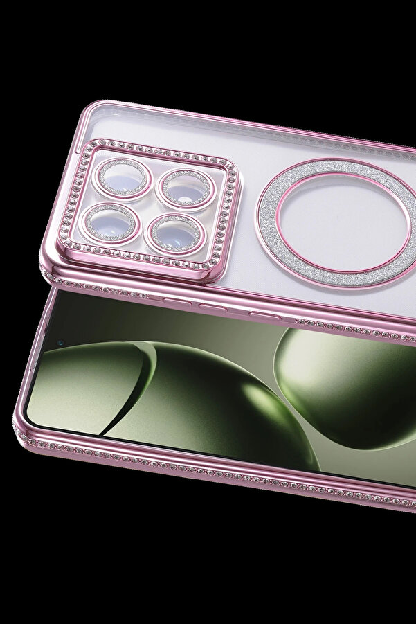 Buti̇k Harmonyaura Xi̇aomi̇ Mi̇ 14T Pro Joke Si̇mli̇ Magneti̇csafe Kılıf - Pembe