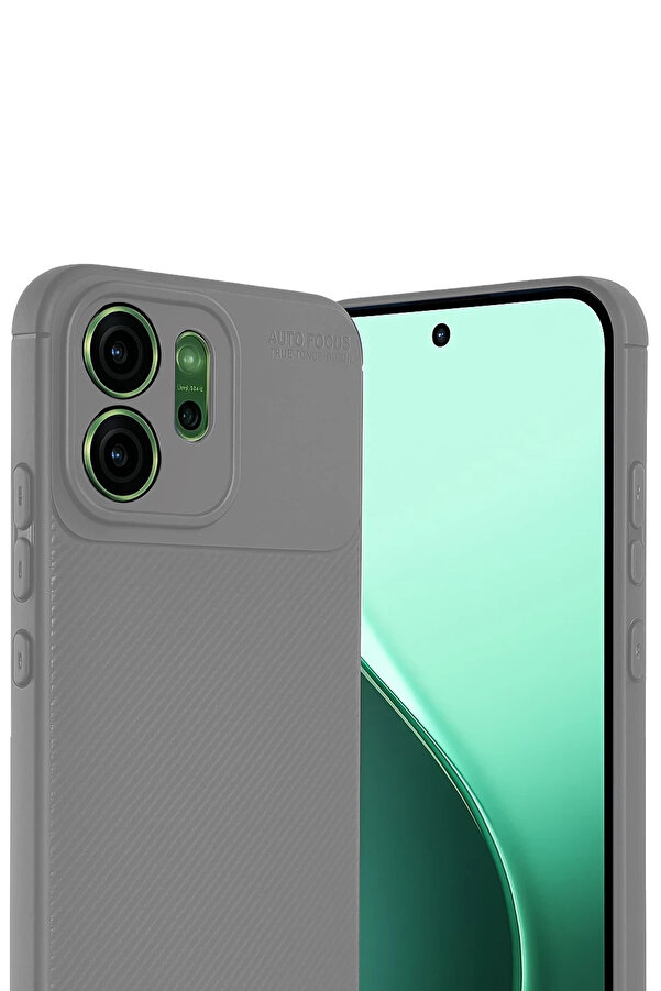 Buti̇k Harmonyaura Oppo Reno 14F Auto Focus Karbon Kapak - Gri̇