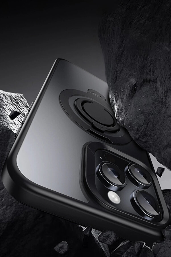 Buti̇k Harmonyaura İphone 16 Pro Max Avatar 360 Dönen Magsafe Kapak - Laci̇vert