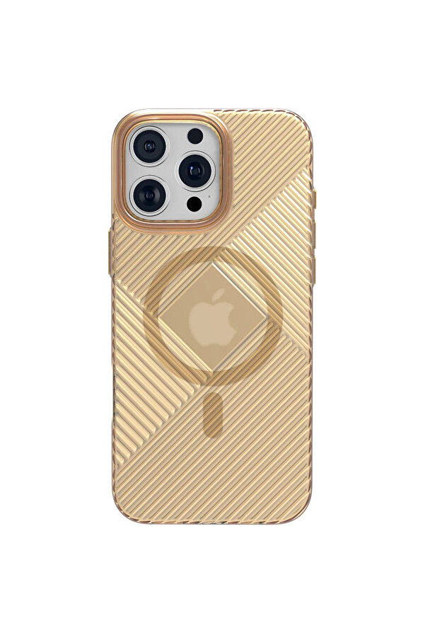 Buti̇k Harmonyaura İphone 16 Pro Max Stella Pc Sert Magsafe Kılıf - Gold