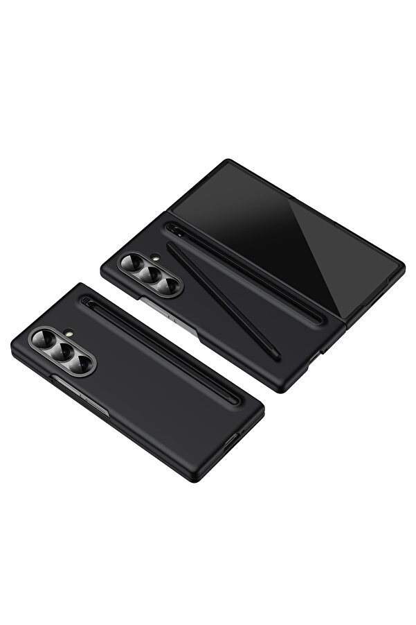 Buti̇k Harmonyaura Samsung Galaxy Z Fold 6 Hole Fold Kapak - Si̇yah