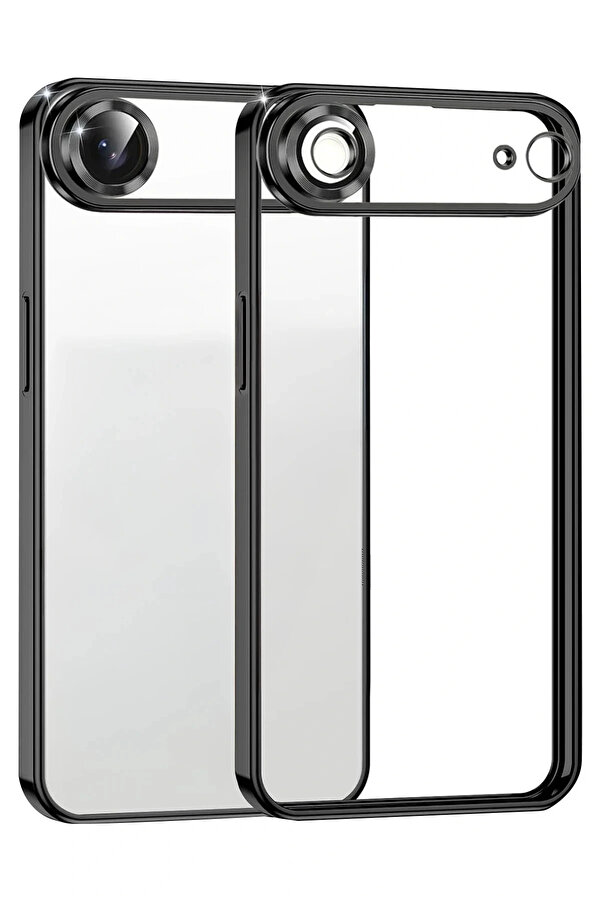 Buti̇k Apple İphone 17 Ai̇r Lensli̇ Si̇li̇kon - Si̇yah-(5796)