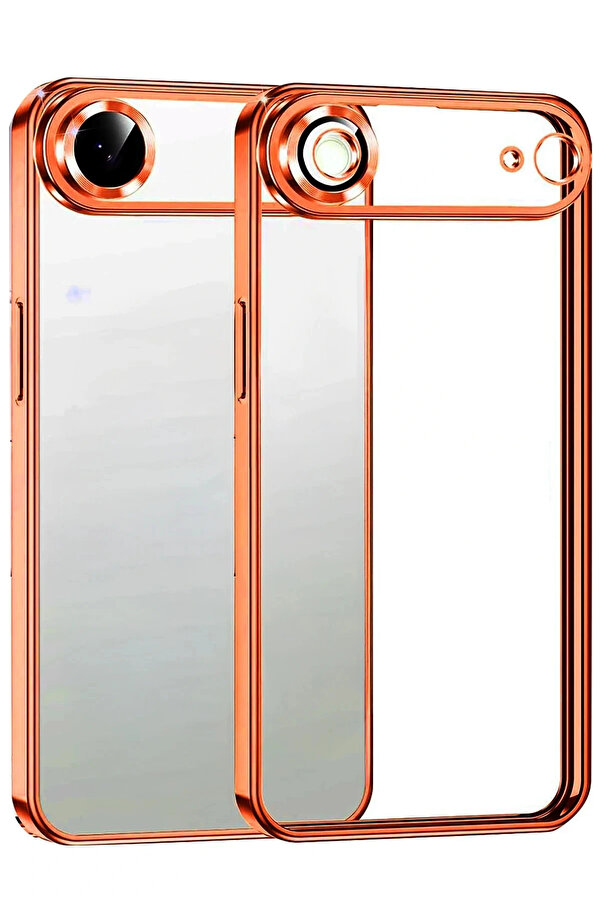 Buti̇k Apple İphone 17 Ai̇r Lensli̇ Si̇li̇kon - Turuncu-(5796)