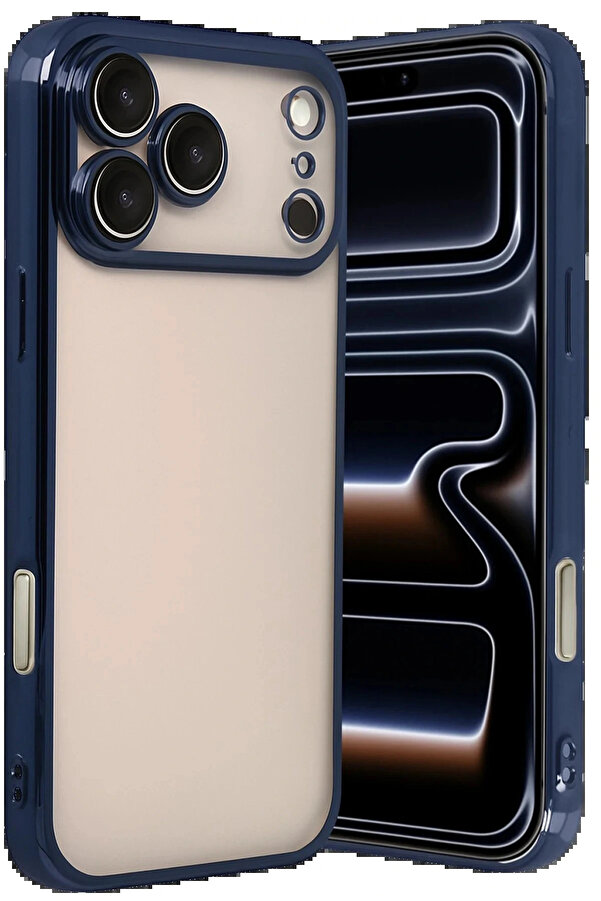 Buti̇k Apple İphone 17 Pro Lensli̇ Si̇li̇kon - Laci̇vert-(5796)