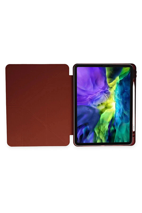 Buti̇k İpad 10.2 (8.Nesi̇l) Kılıf Kalemli̇kli̇ Mars Tablet Kılıfı - Mor-(5796)