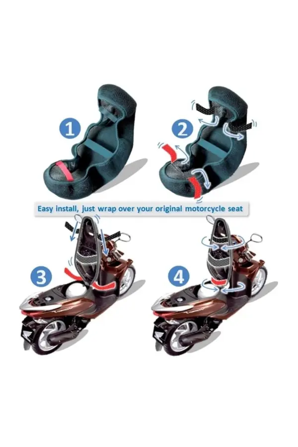 Arzu / Monero 3Xl Beden Yamaha Ybr 125 Motosi̇klet Sele Kılıfı 3D Çi̇ft Katlı Fi̇leli̇