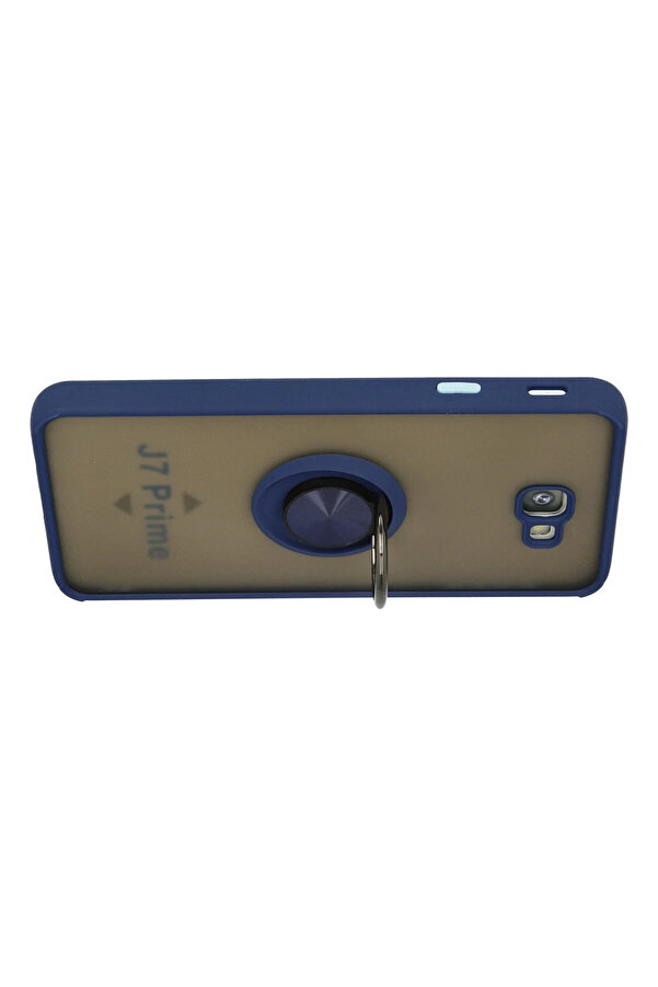 Buti̇k Harmonyaura Samsung Galaxy J7 Pri̇me Kılıf Montreal Yüzüklü Si̇li̇kon Kapak - Laci̇vert