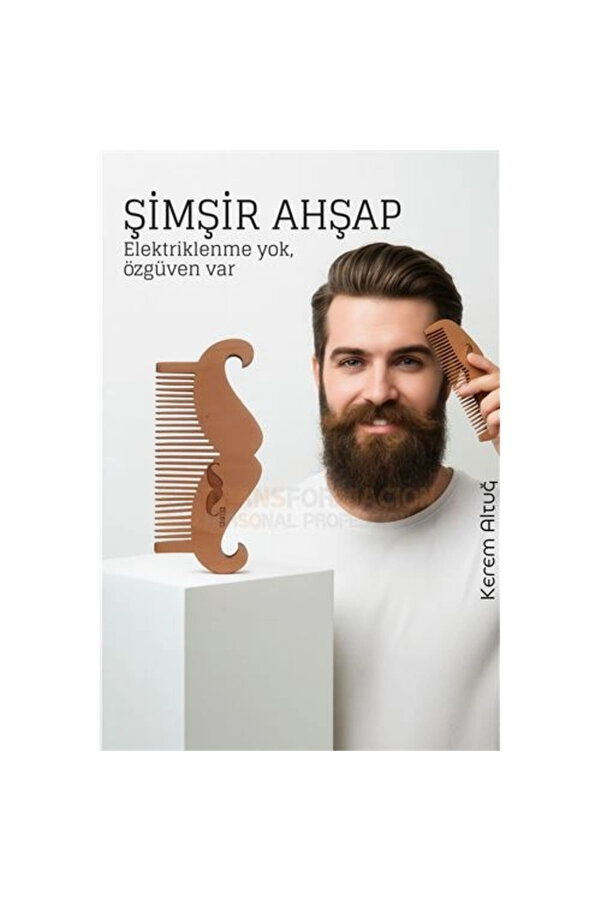 Buti̇k Ahşap Sakal Ve Bıyık Tarağı – Anti̇stati̇k Şi̇mşi̇r Tarak