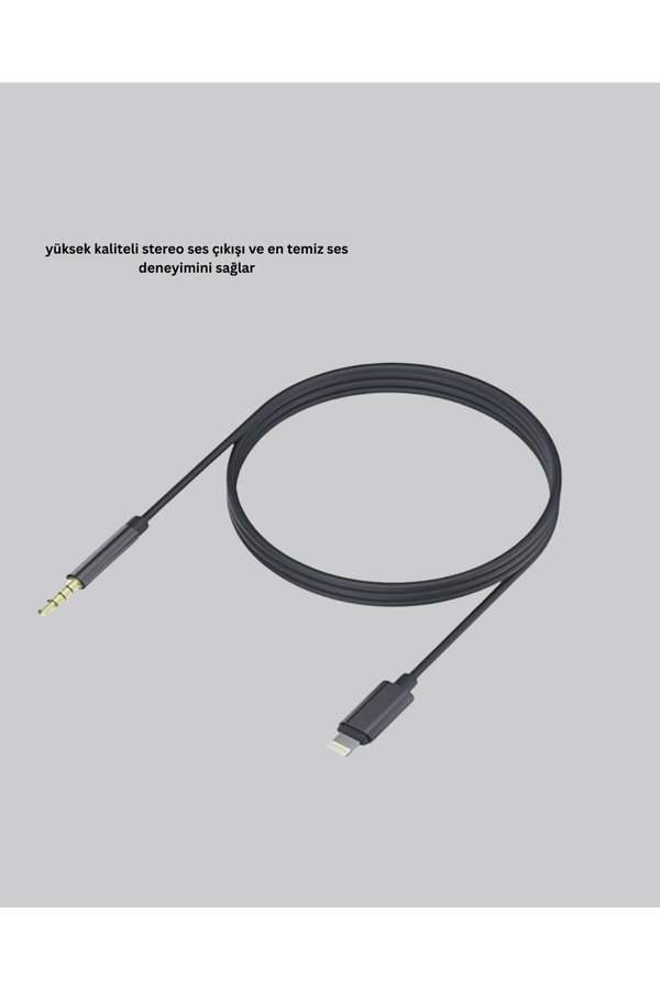 Buti̇k 1 Metre Li̇ghtni̇ng To Aux Çevi̇ri̇ci̇ Kablo Stereo Ses Yüksek Kali̇te