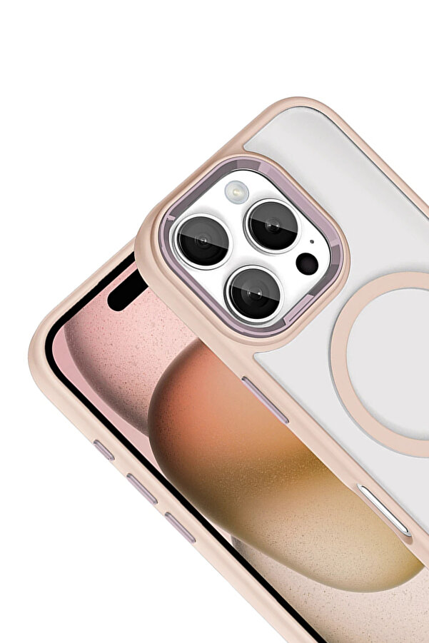Buti̇k Harmonyaura Apple İphone 16 Pro Max Terea Magsafe Kapak - Pembe