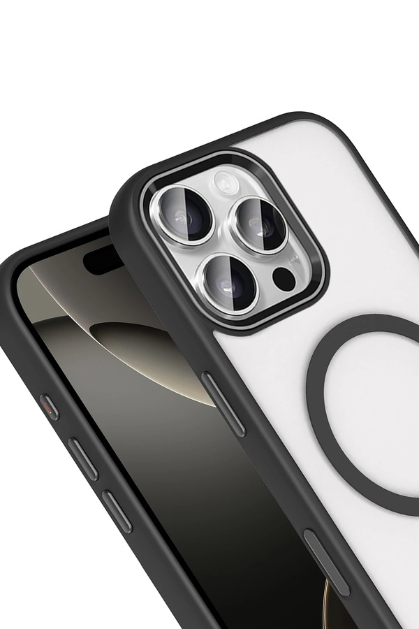Buti̇k Harmonyaura Apple İphone 16 Pro Max Terea Magsafe Kapak - Si̇yah