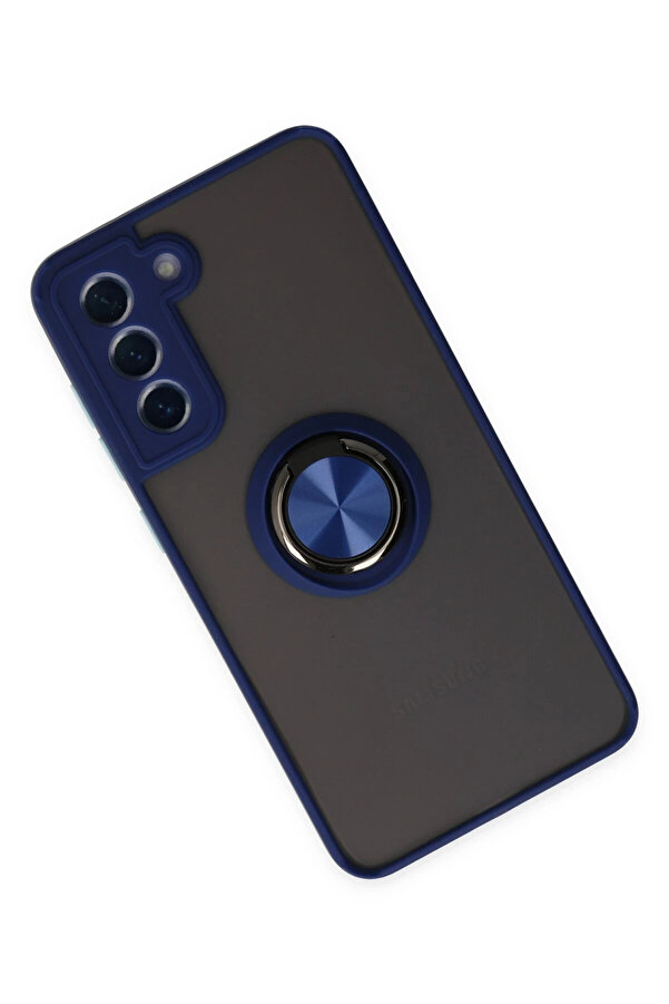 Buti̇k Harmonyaura Samsung Galaxy S21 Fe Kılıf Montreal Yüzüklü Si̇li̇kon Kapak - Laci̇vert