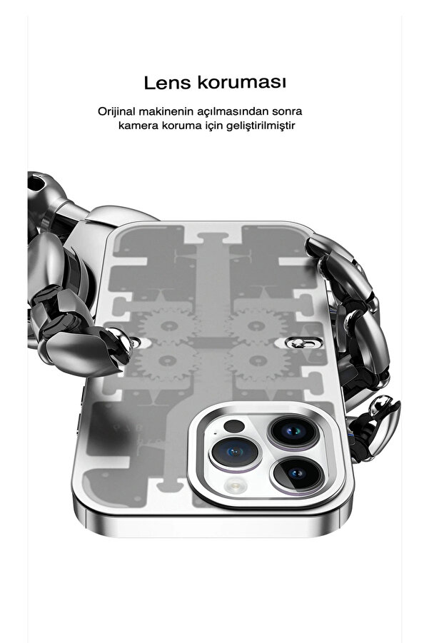 Buti̇k Harmonyaura İphone 13 Pro Max Kılıf Mekani̇k Bumper Kapak - Yeşi̇l