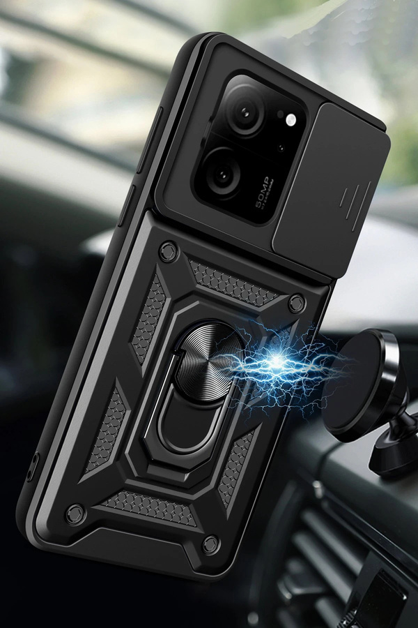 Buti̇k Harmonyaura Xi̇aomi̇ Mi̇ 13T Pro Kılıf Pars Lens Yüzüklü Si̇li̇kon - Laci̇vert