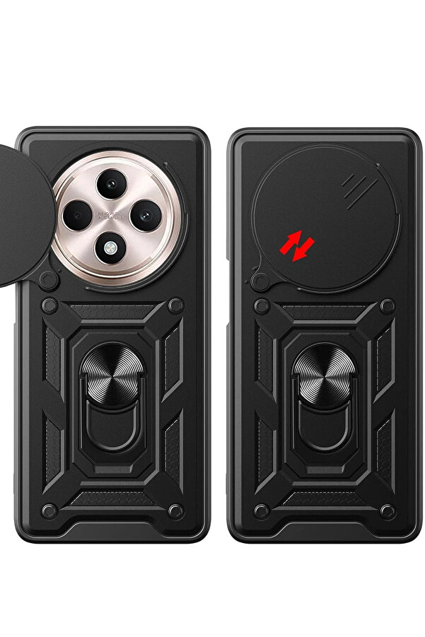 Buti̇k Harmonyaura Xi̇aomi̇ Redmi̇ 14C Kılıf Pars Lens Yüzüklü Si̇li̇kon - Laci̇vert