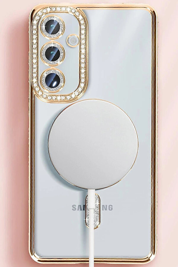 Harmonyaura Samsung Galaxy S25 Plus Kılıf Joke Si̇mli̇ Magneti̇csafe Kılıf - Deri̇n Mor