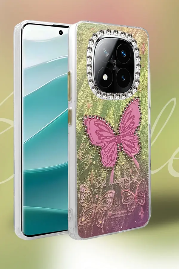 Buti̇k Harmonyaura Xi̇aomi̇ Redmi̇ Note 14 Pro 5G Kılıf Blade Aynalı Desenli̇ Kapak - Desen 9