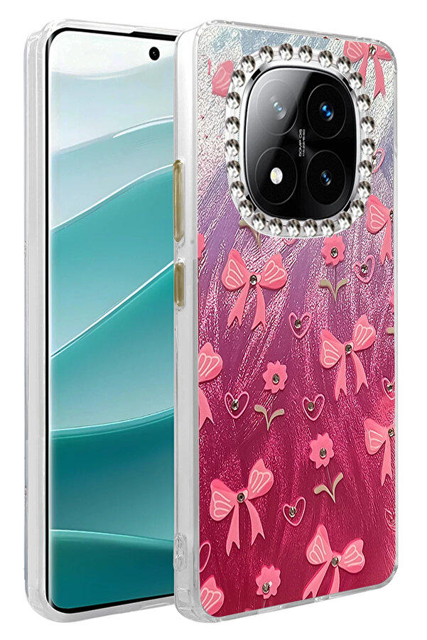 Buti̇k Harmonyaura Xi̇aomi̇ Redmi̇ Note 14 Pro 4G Kılıf Blade Aynalı Desenli̇ Kapak - Desen 3