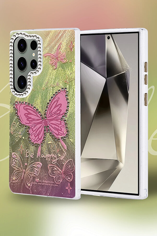 Buti̇k Harmonyaura Samsung Galaxy S24 Ultra Kılıf Blade Aynalı Desenli̇ Kapak - Desen 7
