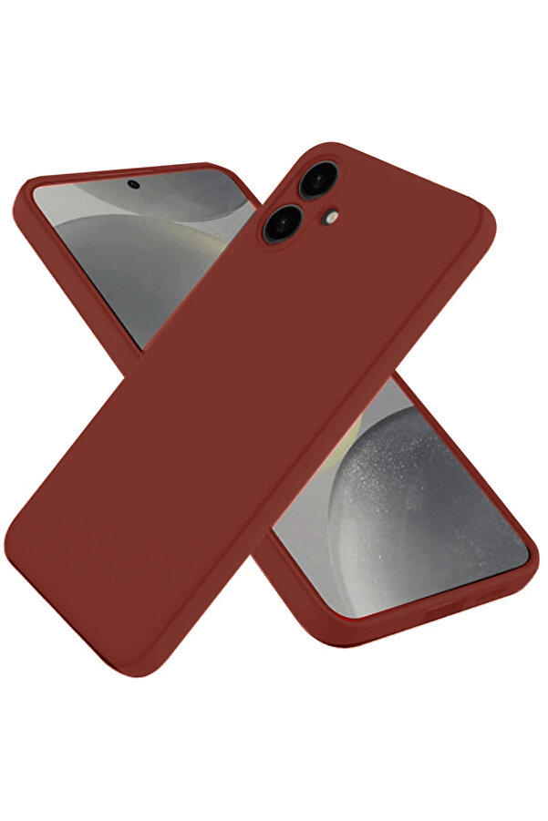 Buti̇k Harmonyaura Samsung Galaxy A06 Kılıf Fi̇rst Si̇li̇kon - Bordo