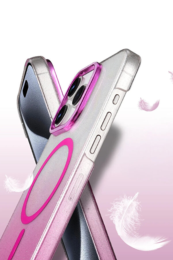 Buti̇k Harmonyaura Apple İphone 14 Pro Max Glossy Magsafe Kapak - Si̇yah