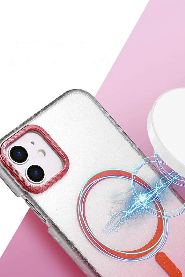 Harmonyaura Apple İphone 12 Glossy Magsafe Kapak - Çöl Ti̇tanyum