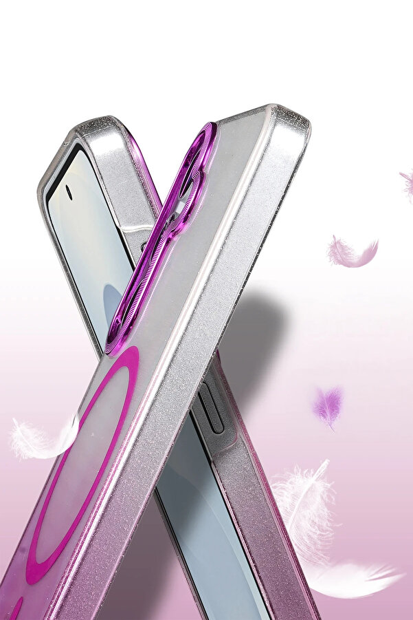 Buti̇k Harmonyaura Samsung Galaxy S23 Fe Glossy Magsafe Kapak - Pembe