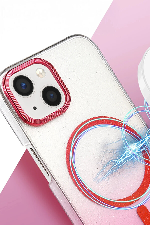 Harmonyaura Apple İphone 14 Glossy Magsafe Kapak - Si̇yah