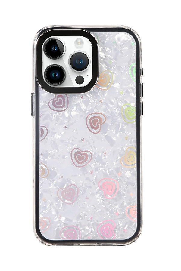 Buti̇k Harmonyaura Apple İphone 14 Pro Max Lumi̇ Desenli̇ Kapak - Si̇yah