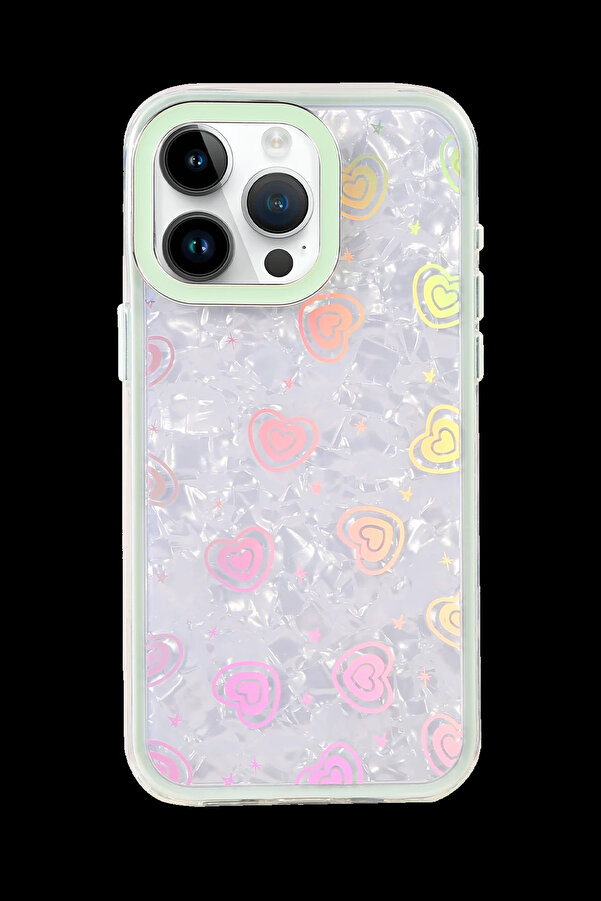 Buti̇k Harmonyaura Apple İphone 11 Lumi̇ Desenli̇ Kapak - Yeşi̇l