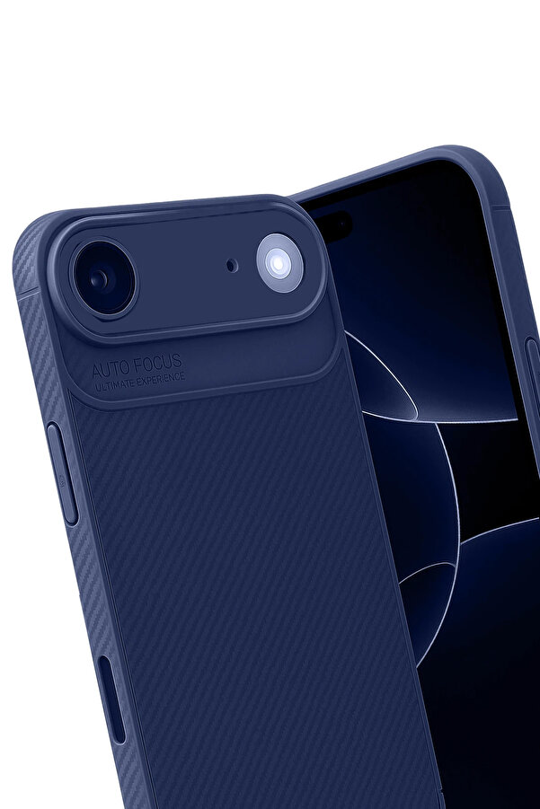 Buti̇k Harmonyaura Apple İphone 17 Ai̇r Auto Focus Karbon Kapak - Laci̇vert