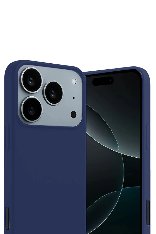 Buti̇k Harmonyaura Apple İphone 17 Pro Fi̇rst Si̇li̇kon - Laci̇vert