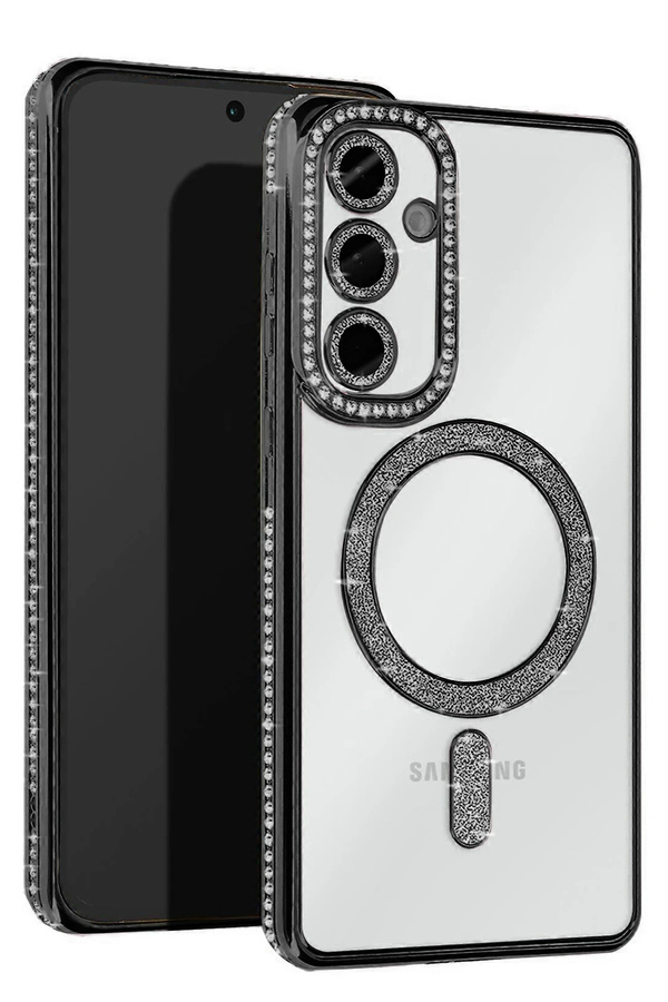 Buti̇k Harmonyaura Samsung Galaxy S23 Fe Joke Si̇mli̇ Magneti̇csafe Kılıf - Si̇yah