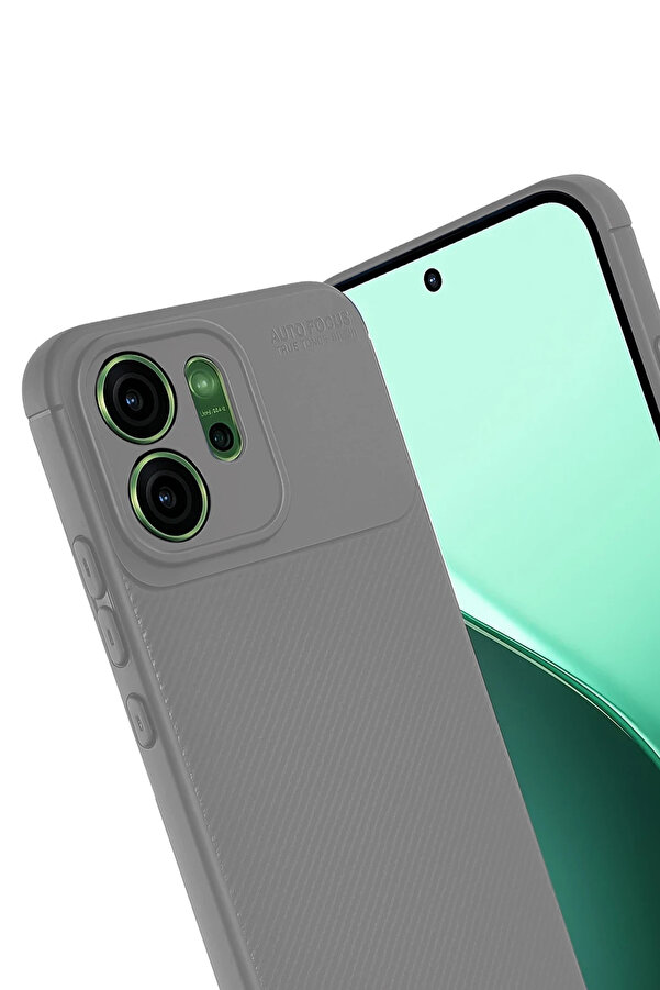 Buti̇k Harmonyaura Oppo Reno 14F Auto Focus Karbon Kapak - Gri̇