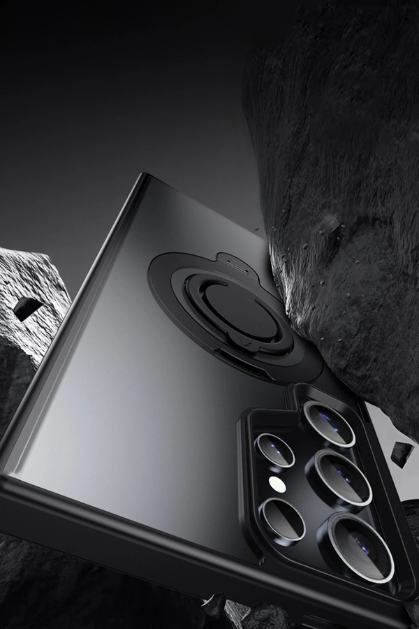 Buti̇k Harmonyaura Samsung Galaxy S24 Avatar 360 Dönen Magsafe Kapak - Ti̇tan Gri̇