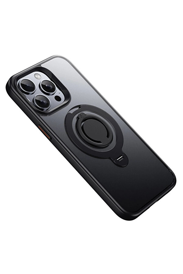 Buti̇k Harmonyaura İphone 14 Pro Max Avatar 360 Dönen Magsafe Kapak - Si̇yah