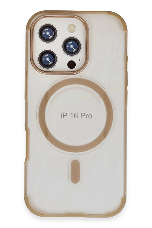 Buti̇k Harmonyaura İphone 16 Pro Max Hi̇lton Magsafe Kapak - Gold