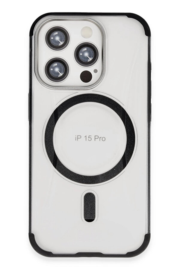 Buti̇k Harmonyaura İphone 15 Pro Hi̇lton Magsafe Kapak - Si̇yah