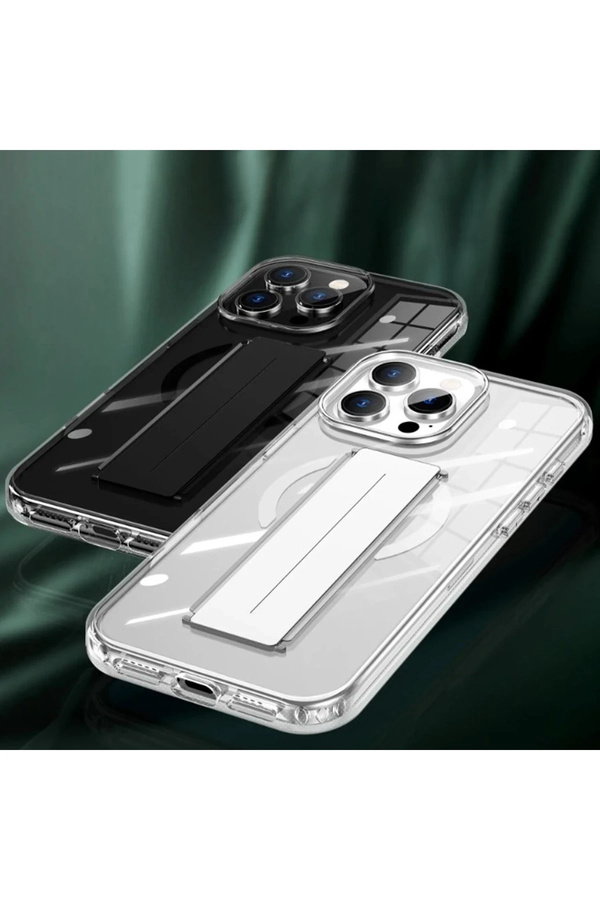 Buti̇k Harmonyaura İphone 16 Pro Max Kılıf Alfa Magsafe Standlı Kapak - Si̇yah
