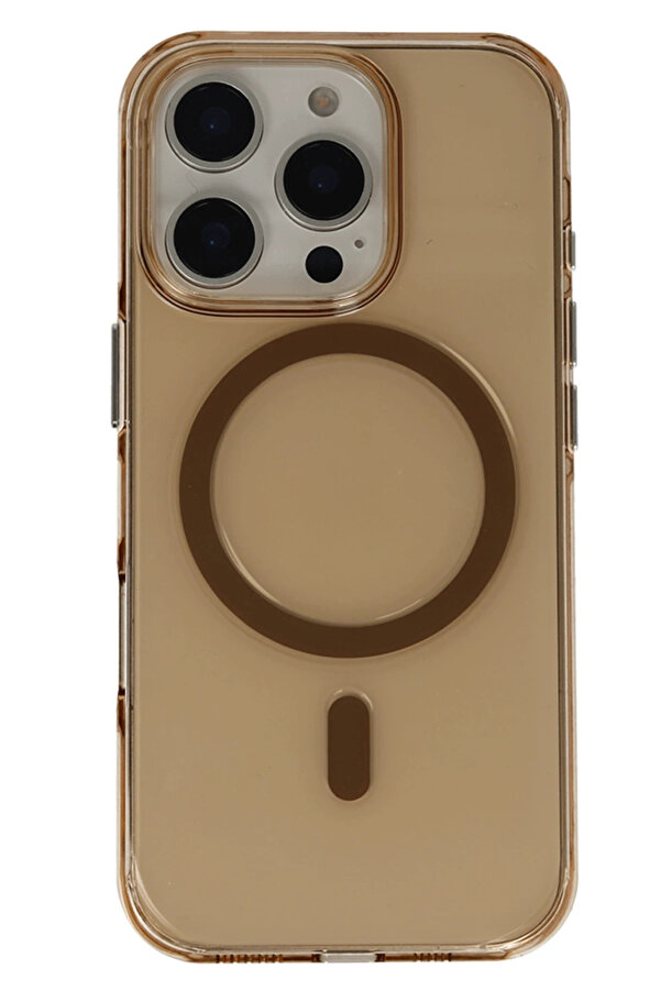 Buti̇k Harmonyaura İphone 16 Pro Max Gleam Pc Sert Magsafe Kılıf - Şeffaf-Gold
