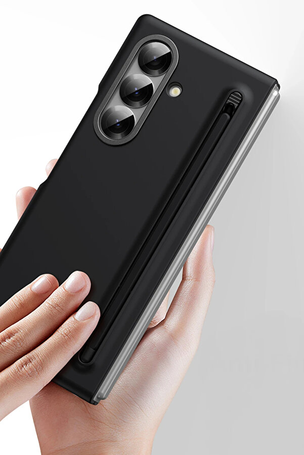 Buti̇k Harmonyaura Samsung Galaxy Z Fold 6 Hole Fold Kapak - Si̇yah