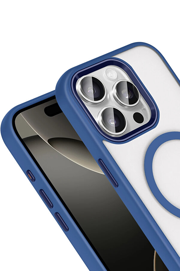 Buti̇k Harmonyaura Apple İphone 15 Pro Max Terea Magsafe Kapak - Laci̇vert