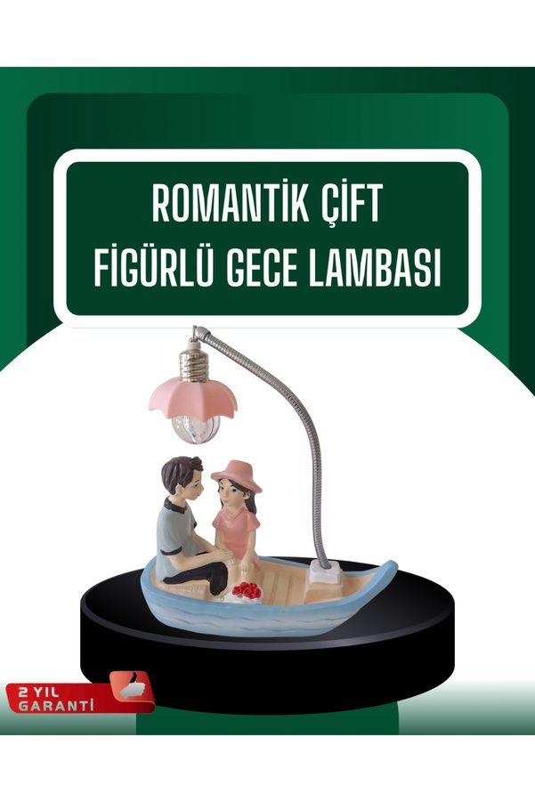 Home El Ele Tutuşan Çift Figürlü Dekoratif Gece Lambası Romantik Tasarım