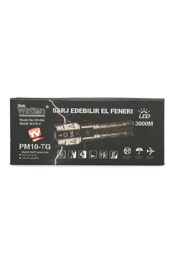 Evi̇mdeyokyok 3000 Lümen Güçlü El Feneri̇ Wt-604